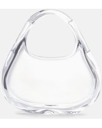 Coperni Baguette Swipe Micro Glass Shoulder Bag - White