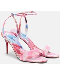 Christian Louboutin - Miss Z 80 Floral Sandals - Lyst