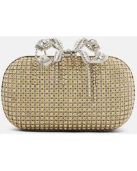 Self-Portrait - Crystal-Embellished Box Clutch - Lyst