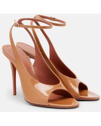 AMINA MUADDI - Anok Patent Leather Slingback Sandals - Lyst