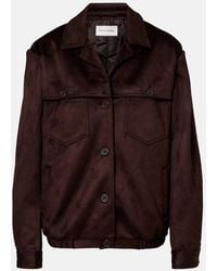 Frankie Shop - Jacke Hester Aus Velourslederimitat - Lyst