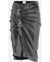 Isabel Marant - Dolene Ruffled Sequined Tulle Skirt - Lyst