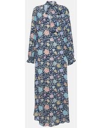RIXO London - Ferne Floral Crepe Midi Dress - Lyst