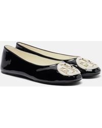 Tory Burch - Reva Patent Leather Ballet Flats - Lyst