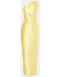 Solace London - Kira One-Shoulder Twill Maxi Dress - Lyst
