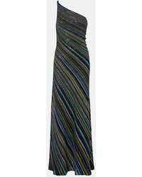 Missoni - Sequined One-Shoulder Lame Maxi Dress - Lyst