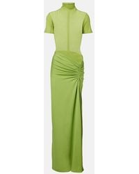 Christopher Esber - Fusion Gathered Ribbed-Knit Gown - Lyst