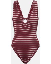 Hunza G - Celine Striped Swimsuit - Lyst