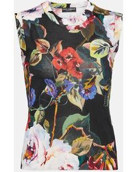 Dolce & Gabbana - 'Roseto' Top - Lyst