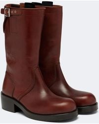Dries Van Noten - Leather Biker Boots - Lyst