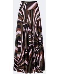 PUCCI - Iride Cotton Muslin Maxi Skirt - Lyst