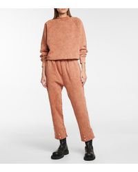 Les Tien Jogginghose aus Baumwoll-Fleece - Orange