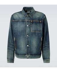 Undercover - Embroidered Faded Denim Jacket - Lyst