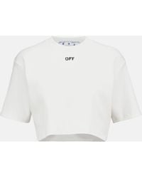 Off-White c/o Virgil Abloh - T-shirt en coton melange a logo - Lyst