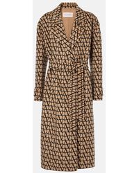 Valentino - Toile Iconographe Wool And Silk Coat - Lyst