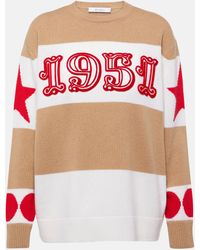 Max Mara - Dirce Striped Wool And Cashmere Sweater - Lyst