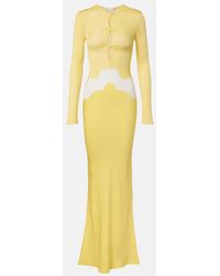 Christopher Esber - Verner Cutout Lace-Trimmed Jersey Maxi Dress - Lyst