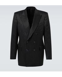 Tom Ford - Striped Wool And Silk Lame Blazer - Lyst