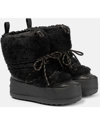 Max Mara - Shearling-trimmed Snow Boots - Lyst