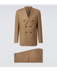 ZEGNA - Double-Breasted Wool Twill Suit - Lyst