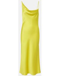 Stella McCartney - Draped Satin Slip Dress - Lyst