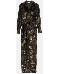 Jonathan Simkhai - Marzia Lame Velvet Wrap Dress - Lyst
