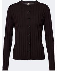Jardin Des Orangers - Ribbed-Knit Virgin Wool Cardigan - Lyst