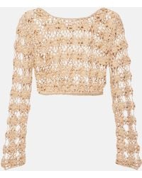 Anna Kosturova - Bella Crochet Cotton Crop Top - Lyst