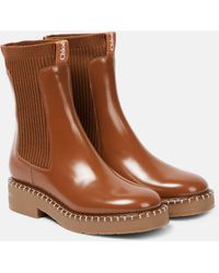Chloé - Noua Leather Ankle Boots - Lyst