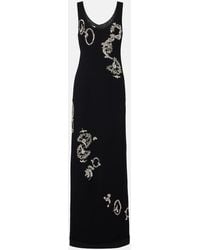 Dries Van Noten - Robe Mit Kristallen - Lyst
