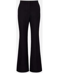 Givenchy - Mid-Rise Wool Flared Pants - Lyst