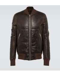 Rick Owens - Leather And Shearling Jacket - Lyst