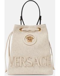 Versace - Bucket-Bag La Medusa Small Aus Canvas - Lyst