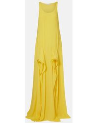Alaïa - Ruffled Maxi Dress - Lyst