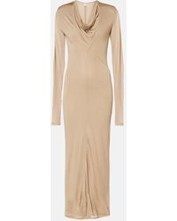 TOTEME - Draped Jersey Maxi Dress - Lyst