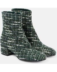 Gianvito Rossi - Joelle 45 Boucle Tweed Ankle Boots - Lyst