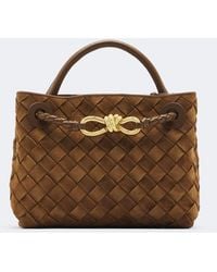 Bottega Veneta - Andiamo Mini Suede Top-Handle Bag - Lyst