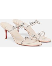 Christian Louboutin - Mules Just Queen 70 en cuir a ornements - Lyst
