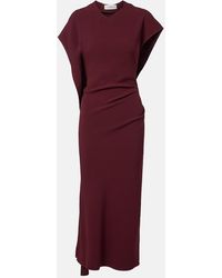 Victoria Beckham - Victoria Draped Cady Midi Dress - Lyst
