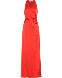 Diane von Furstenberg Wickelkleid Paola aus Satin - Rot