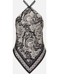 Nili Lotan - Audrey Paisley Silk Twill Top - Lyst