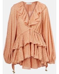Zimmermann - Rhiannon Ruffled Blouse - Lyst