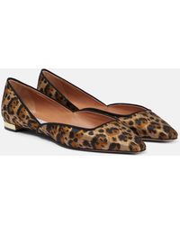 Aquazzura - Bailarinas Maia de leopardo - Lyst