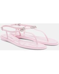 Mach & Mach - Riviera Embellished Thong Sandals - Lyst