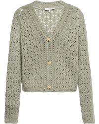 Vince Crochet Wool And Cashmere Cardigan - Multicolour