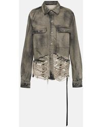 Rick Owens - DRKSHDW - Giacca di jeans cropped - Lyst