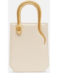 BVLGARI - Serpentine Small Embellished Leather Top-Handle Bag - Lyst