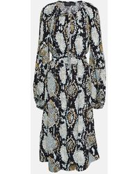 Proenza Schouler - Printed Jersey Midi Dress - Lyst