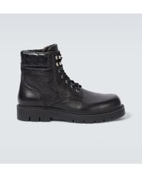 Bottega Veneta - Haddock Leather Lace-Up Boots - Lyst