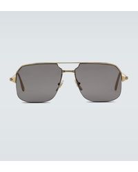 Cartier Aviator-Sonnenbrille aus Metall - Grau